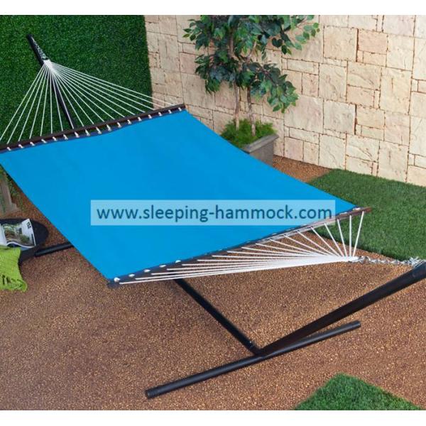 Woven Stand Alone Poolside Hammocks , Outdoor Double Wide Swimming Pool Hammock Blue Anti UV