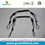 Top Quality Black Extension Short Spiral Cord Leash 2.0x7x50mm with Elastic