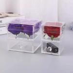 Custom preserved roses acrylic clear acrylic display box with drawer