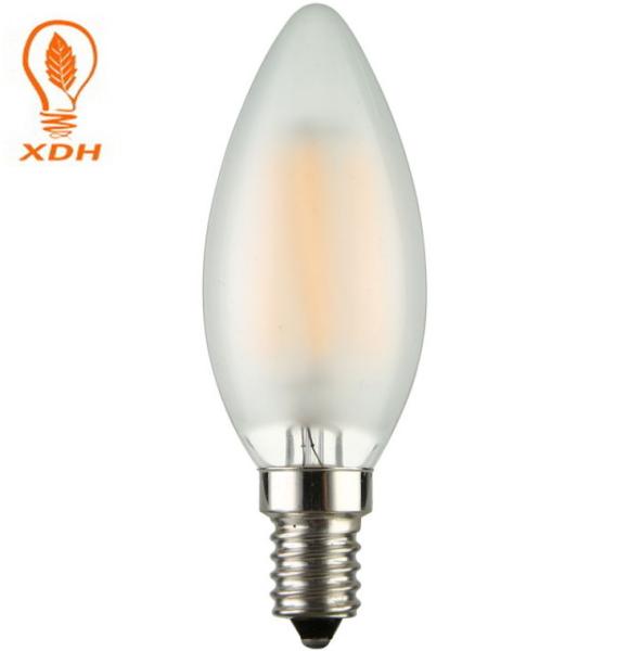 Quality E14 C35 Frosted LED Edison Bulb 220V , Decoration 4W Filament LED Candle Bulb for sale