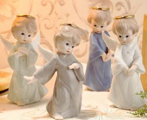 China Hand-painted ceramic angel household ornaments on sale