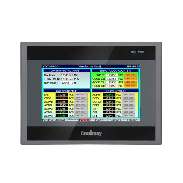 Coolmay 10'' 10 Inch HMI Touch Screen Modbus Tcp/Ip RS485 RS232 Ethernet HMI Touch Panel