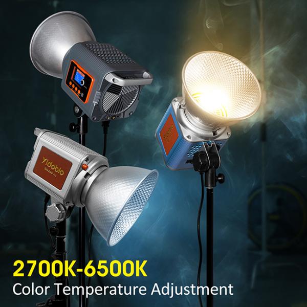 White housing 200W spotlight 2700k-6500k brightness up to 100% suitable for portrait photography