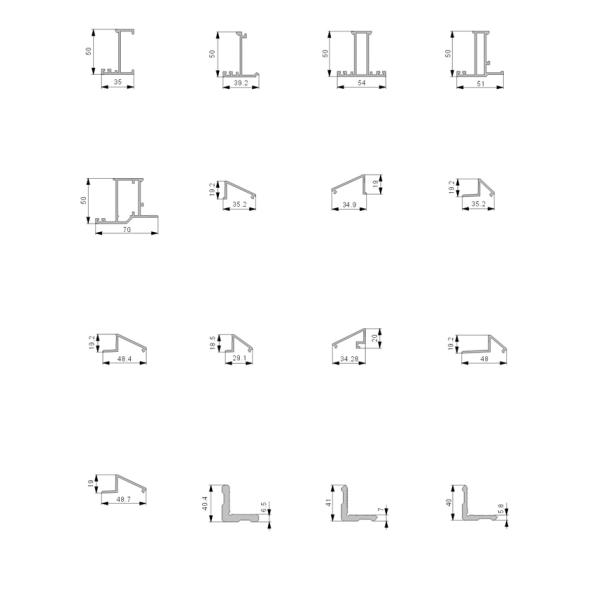 Double Glazed 6063 Aluminium Window Extrusion Profiles , 6061 Aluminium Sliding Window Profile