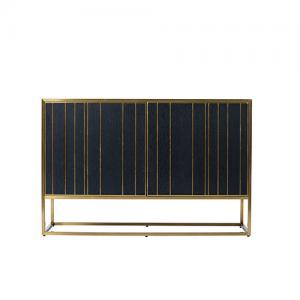 China Modern Sideboard Cabinet Gold Stainless Steel 2 Door Bar Cabinet For Home Hotel on sale