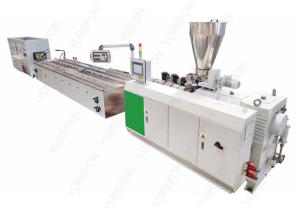 Wholesale Double Screw WPC Profile Extrusion Line , 20 M Wood Plastic Composite Production Line from china suppliers