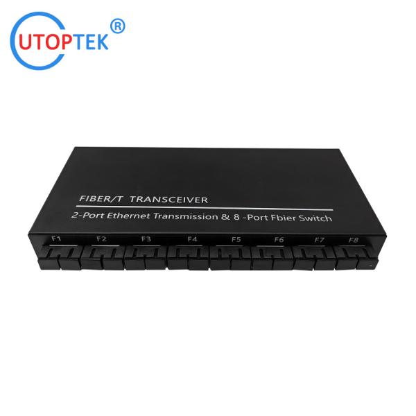 10/100/1000Mbps 2port RJ45+8port SC fiber ethernet media converter switch normal switch