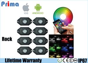 China 8Pods Multi Color RGB LED Rock Lights With Bluetooth Controller IP67 Waterproof on sale