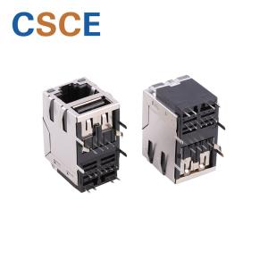 Wholesale PEG Shielded RJ45 Connector Transformer Phosphor Bronze Contact Material from china suppliers