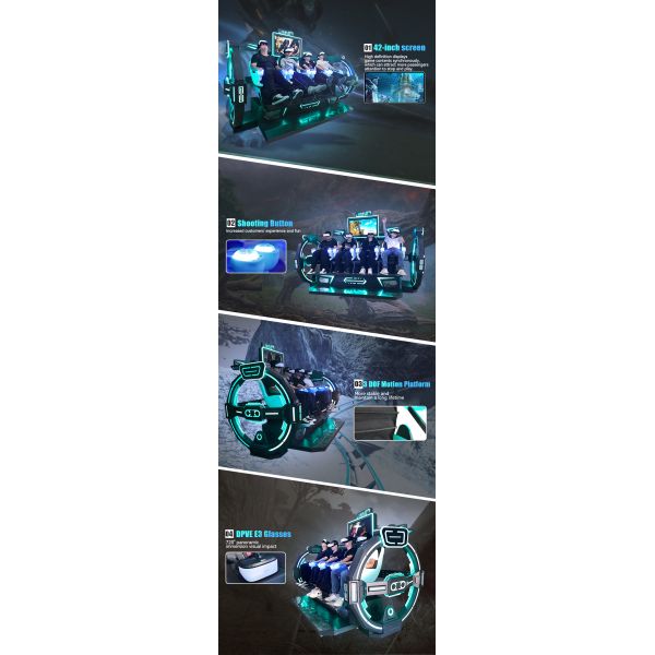 NEW 4 Seats VR Cinema Virtual Reality 9d Vr 5D 7D Movie Cinema in Canton Fair