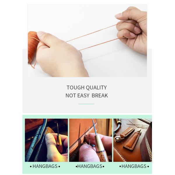 150D 1mm Yarn Count Polyester Waxed Thread Cord for DIY Crafts and Sewing Supplies