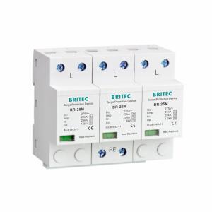 China 3P 25KA Type 1 Surge Protector Device 10/350 Waveform 150V  275V 320V on sale