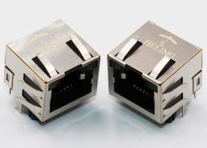 Wholesale 8 Pin Modular Network RJ45 Female End Single Port With EMI Tab And LED from china suppliers