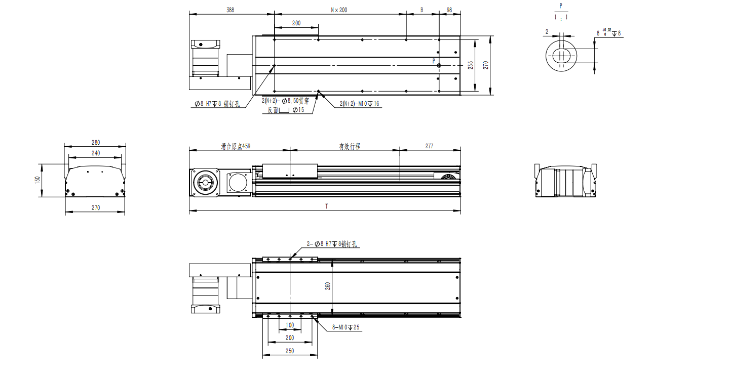 Faster Long High Speed Stroke Slide Table with ±0.1mm Precision Efficiency