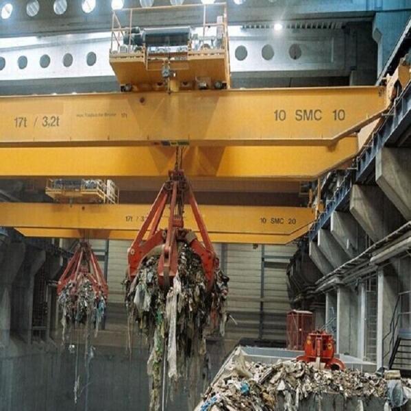 China's high quality and low price60 ton garbage grab bridge double beam crane, power plant double beam crane, grab dou
