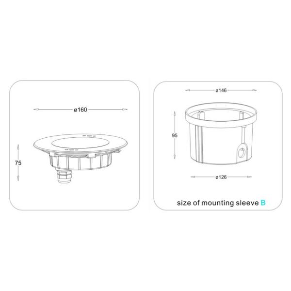 IP68 Stainless Steel 316 Fountain Light RGB 22W Underwater LED Swimming Pool Light
