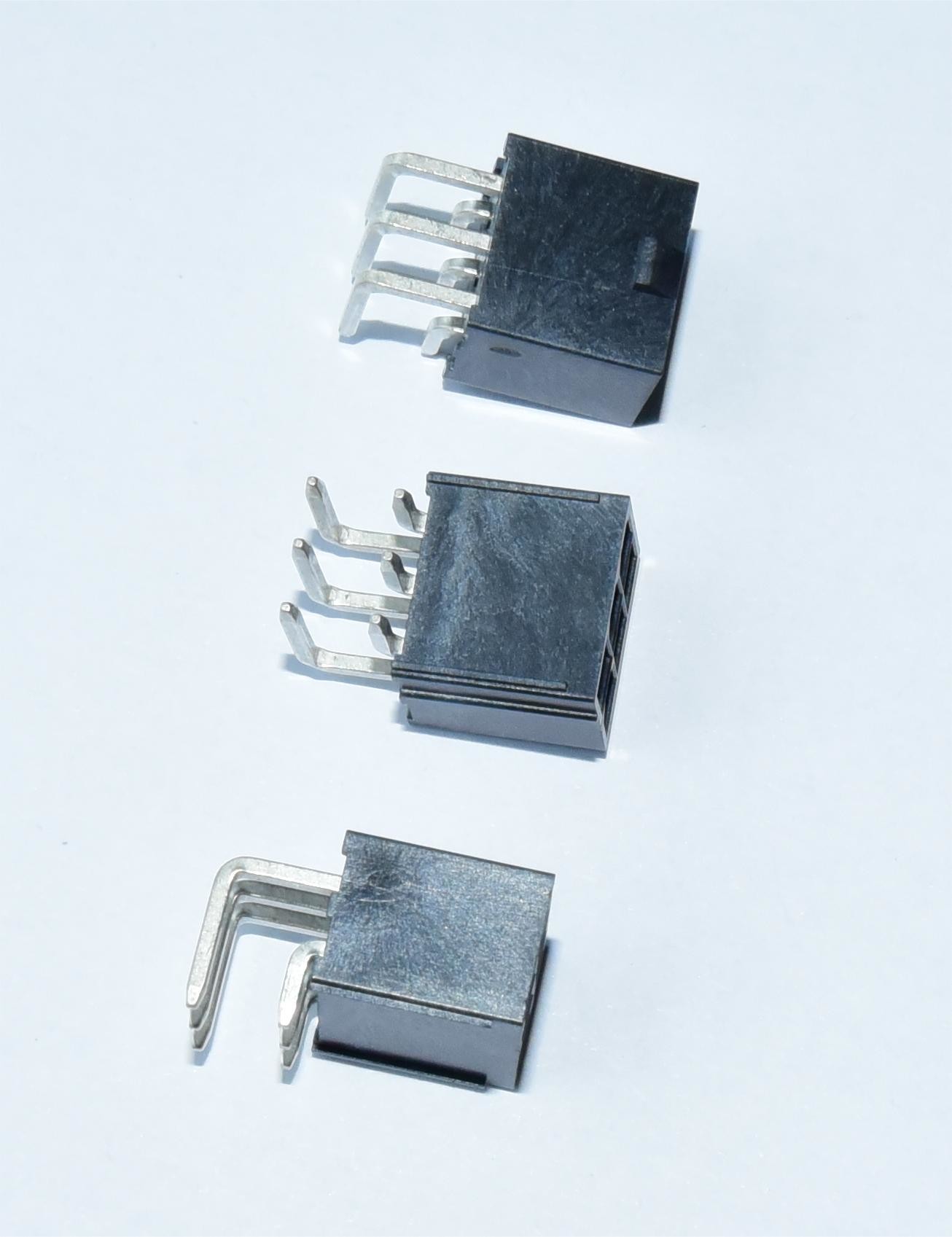 High-Performance Double Row 2x3p Black Elbow Pin Header for Stable Signal Transmission