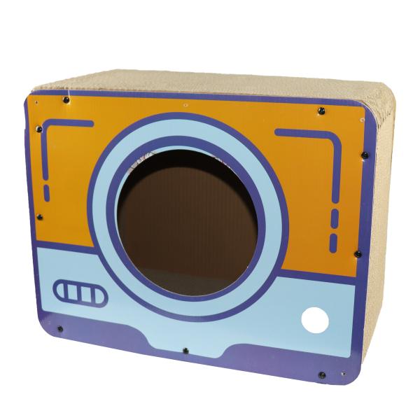 Cute Cat Scratcher Toy Cardboard Box Scratching Playing Relaxing 44x22x34CM