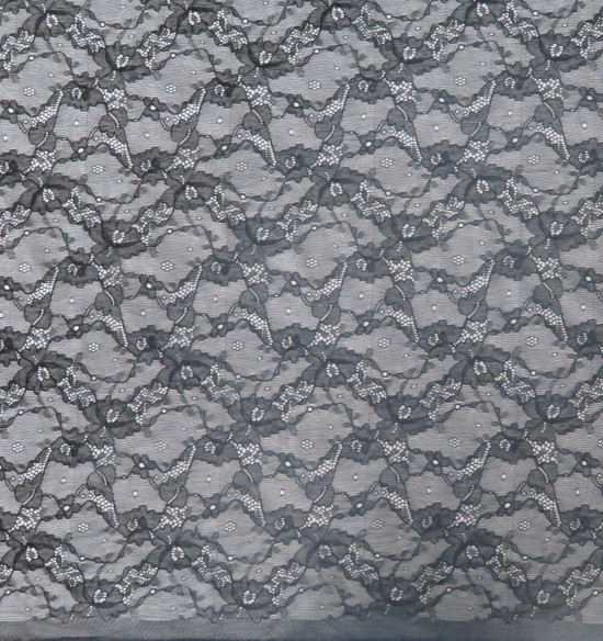 Black Stock Color high quality Elastic Flower Lace Fabric FNS1948