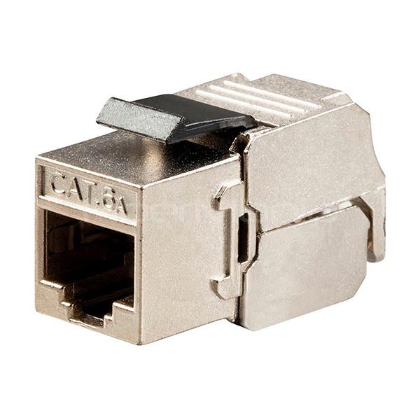Quality CAT.6A FTP Zinc Die-casting Toolless Keystone Jack Module 180 Degree Slim Type for sale