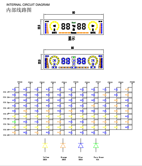 ROHS Standard Custom 7 Segment Display For KTV Control Board
