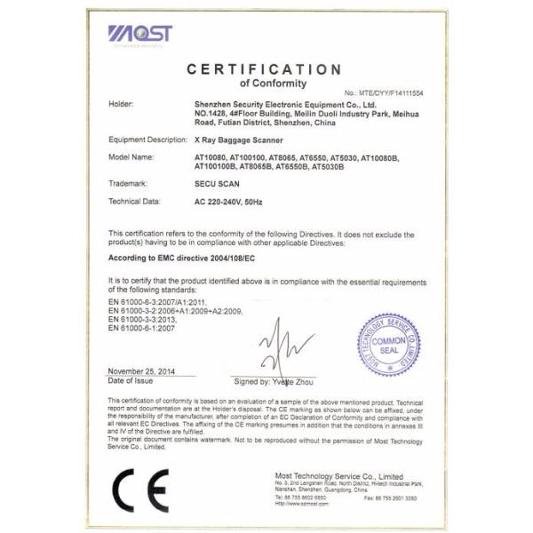 Security x - ray machines and baggage scanners tunnel size 650mm(W) * 500mm(H)