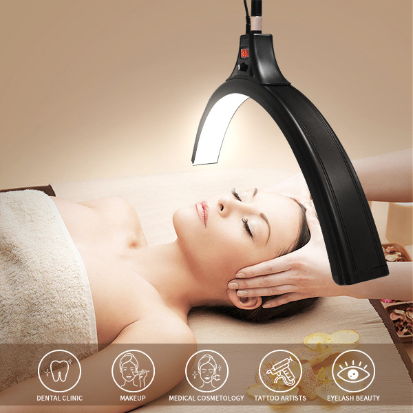 60 W Lash LED Half Moon Light With Stand Phone Holder For Makeup Eyebrow Tattoo Half Ring Lamp