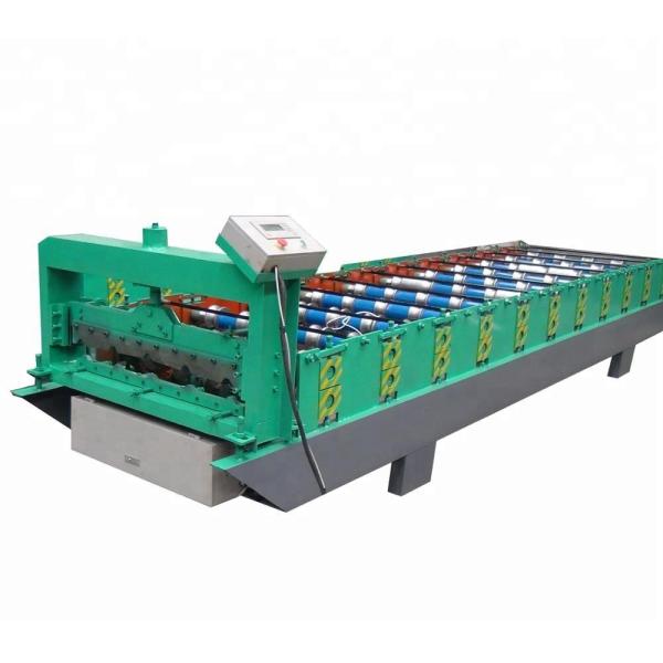 GI GP Material Corrugated Sheet Roll Forming Machine , Corrugated Sheet Metal Machine