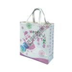 Wholesale non-woven top quality custom glitter tote shopping bag for Christmas