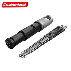 China Single Screw Conical Twin Screw Barrel Extrusion Machine Screw Barrel Set on sale