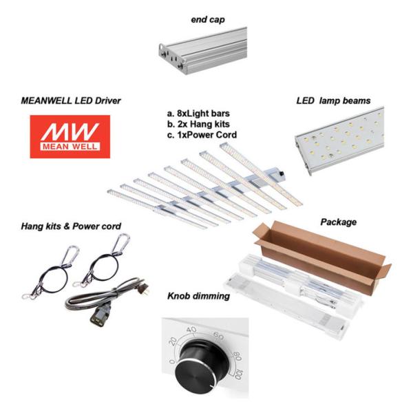 Greenhouse Dimmable 3500K 650w Full Spectrum Led Light Bar