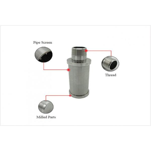Polishing Water Filter Nozzle SS316L 55mm Legnth Wedge Wire Nozzle