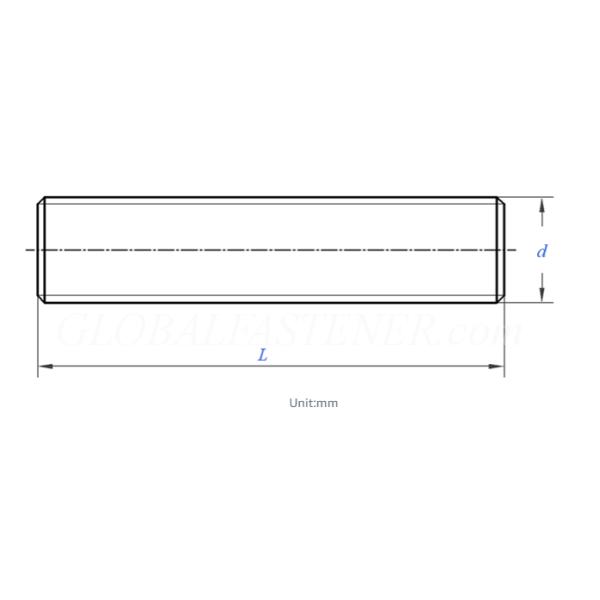DIN 975 DIN976 Threaded Bar Carbon Steel Galvanization Full Threaded Rod Class 4.8 8.8