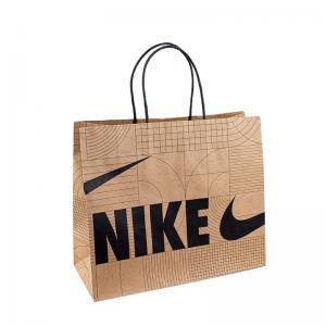 China Personalized Logo Kraft Handle Paper Bags Biodegradable Non smell on sale