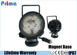 China 27W Round Portable LED Work Lights With Magnetic Base , Cigar Lighter Connector on sale