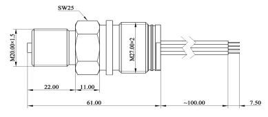 Stainless Steel Shell Pressure Transmitter Sensor Assembly Type Pressure Sensor