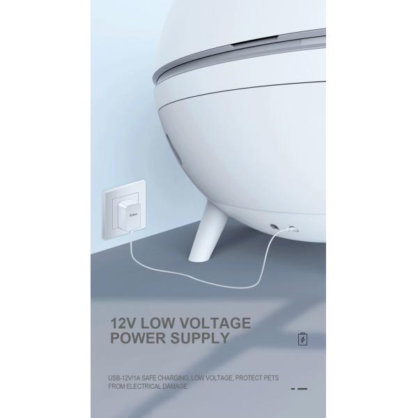 Plastic 6W Electric Cat Litter Box Self Cleaning Sustainable ODM