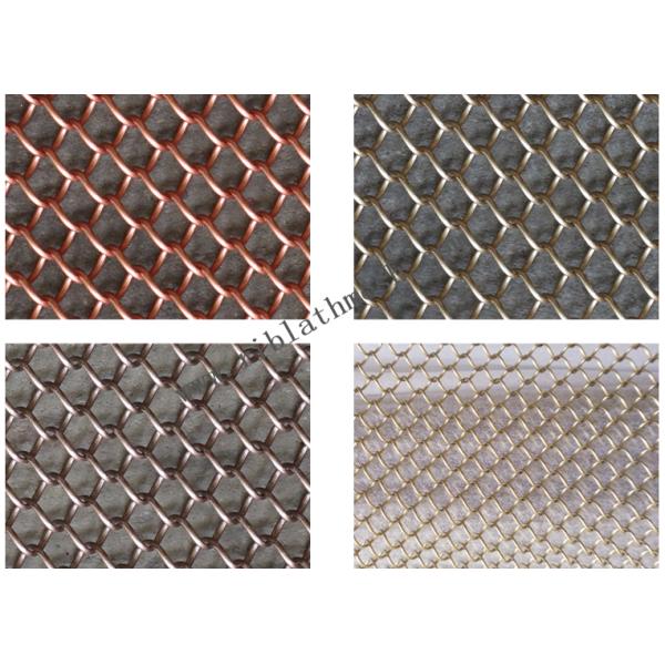 3mm Diamond Height Chain Link Fence Decortive Wire Mesh Aluminum Alloy