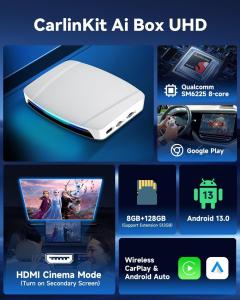 Wholesale Android 13.0 Wireless Adapter CarPlay Multimedia Video Box CPC200-TBox UHD SDM660 8G 128Gb from china suppliers