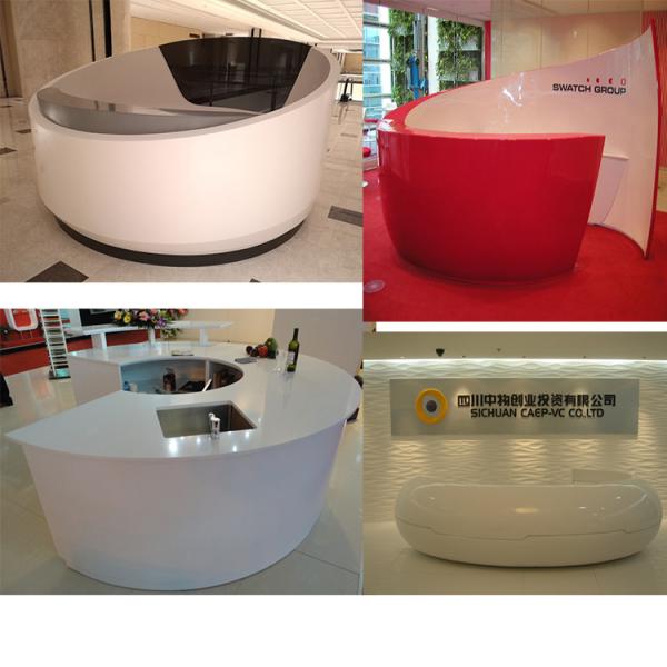 ISO9001 Approved Airport Reception Desk Round Reception Table