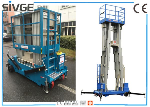 Quality Aluminum Alloy Multi Mast Aerial Work Platform 14m Height With 200 kg Load for sale