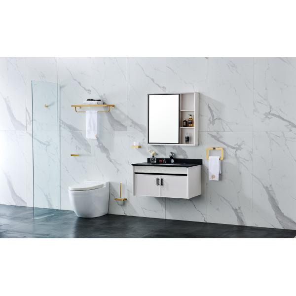 OEM Hotel SS 304 Bathroom Hardware Sets Golden Finished