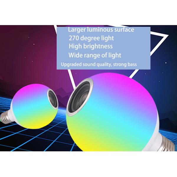 12W E27 Smart LED Bluetooth Speaker Bulb Stereo Audio RGB Color Changing
