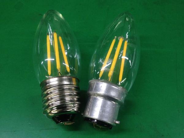 Quality Edison lamp glass led candelabra e27 filament led chandelier dimmable led candle bulb e27 b22 for sale