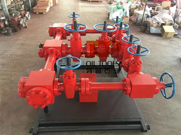Oil Well Testing Hydraulic Choke Manifold 5000 Psi For Wellhead Flow Control API
