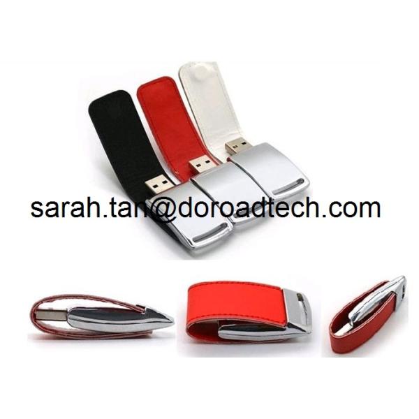 Hot Selling Colorful Leather USB Flash Drives with Real Capacity