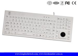 Function Keys Washable Silicone USB Keyboard Built - In Trackball