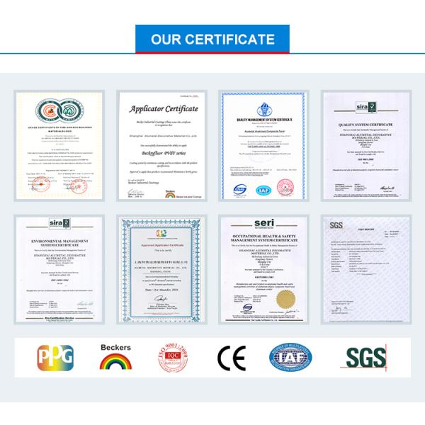 PVDF Coated 4mm Aluminium Sheet Wall Cladding Composite Board Antibacterial ISO9001