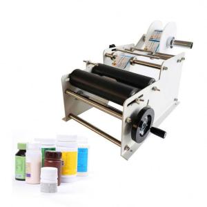 China Multipurpose Manual Sticker Labeling Machine For Round Bottle on sale