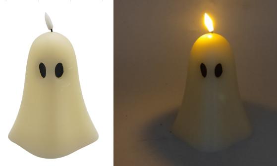 Quality 3D Flame Wax LED Ghost Light 1 LED On Off 10.5*10.8*15(18)Cm 3AAA Battery 420g for sale